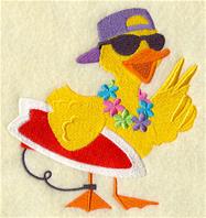 Summer Duck embroidery