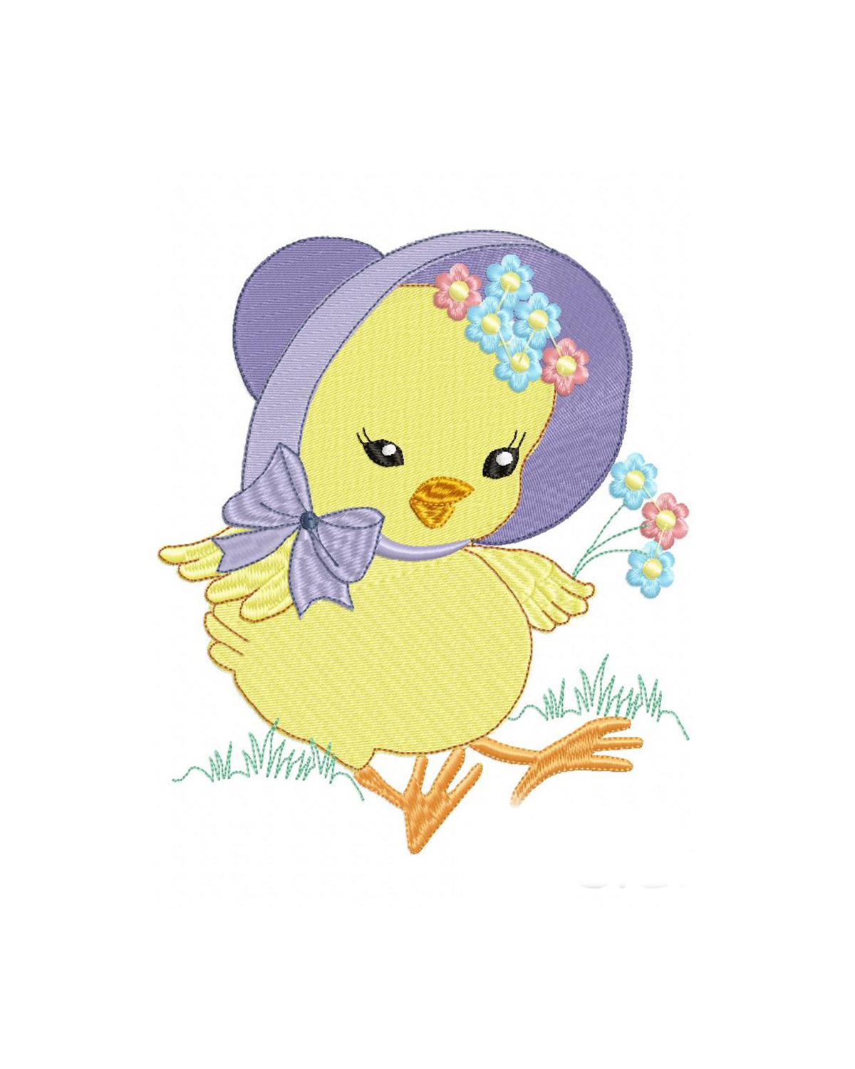 Baby chick embroidery design