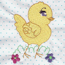 Baby chick embroidery design