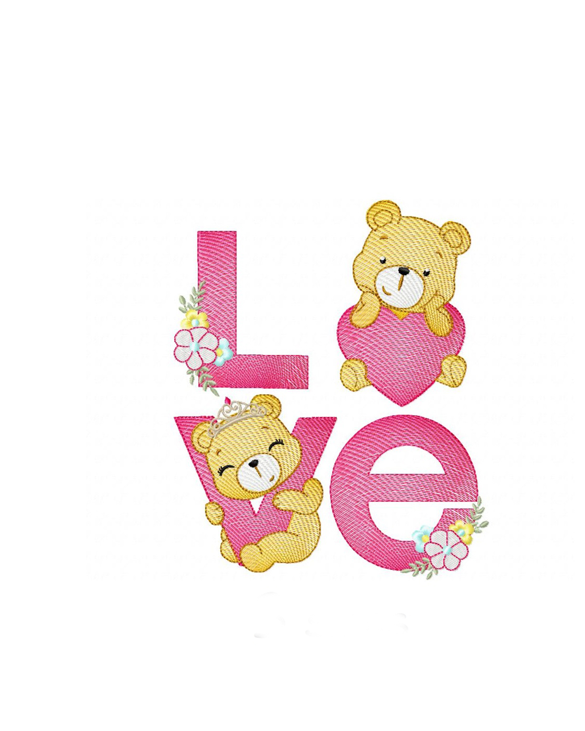 Love Bears embroidery design