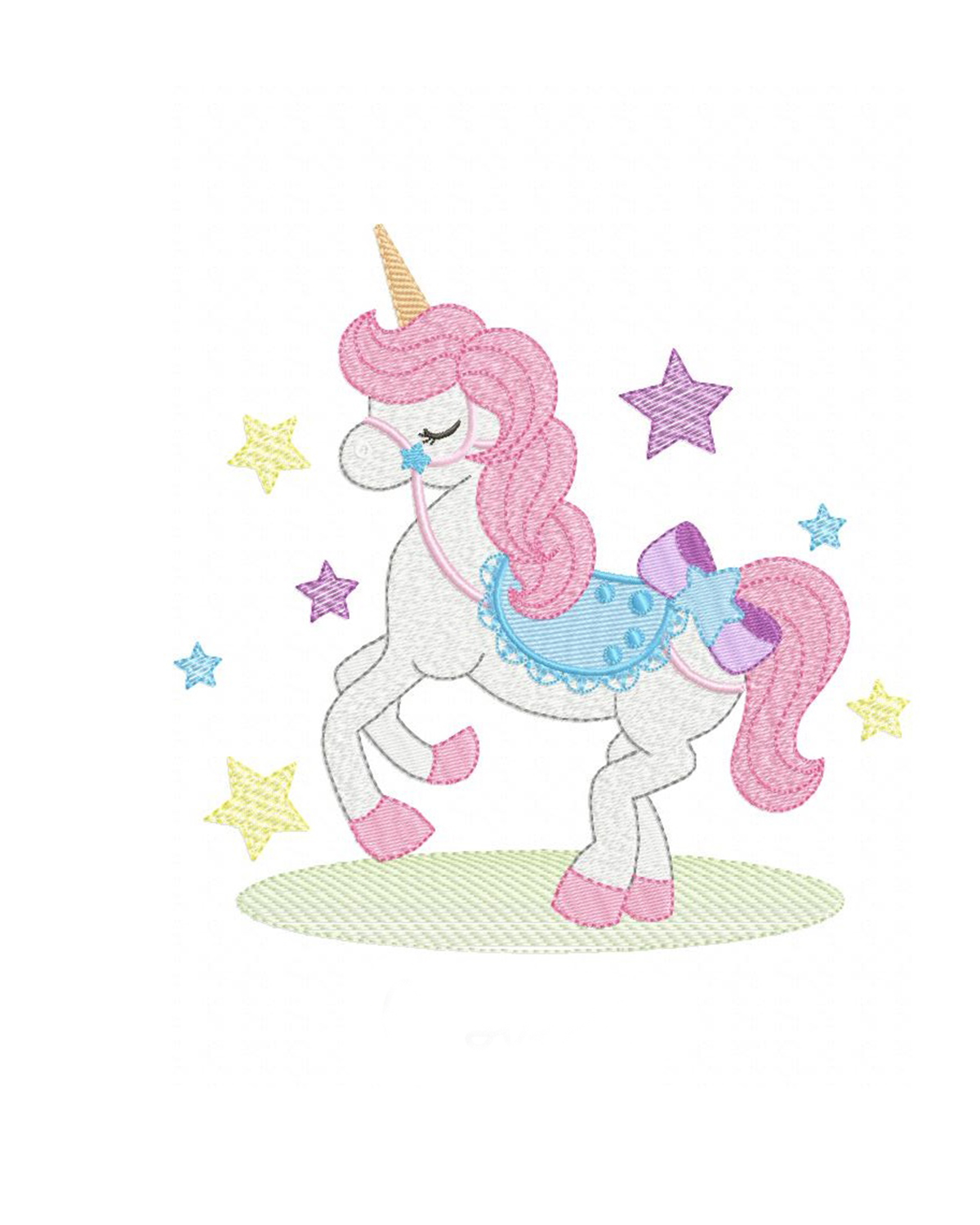 Unicorn embroidery design