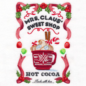 Mrs. Claus sweet shop embroidery design